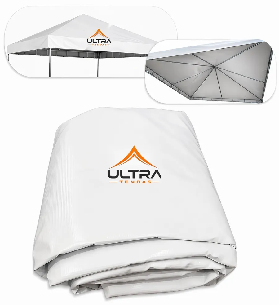 Lona branca Ultra Tendas dobrada